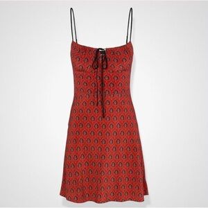 Realisation Par Inez Mini Dress cute red dress milkmaid